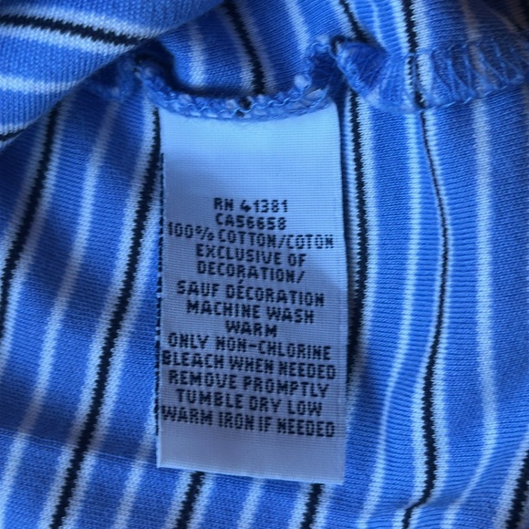 Polo Ralph Lauren Blue Striped Shirt, Size Large - Picture 6 of 7